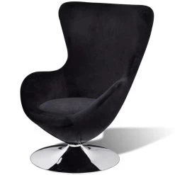 VidaXL Fauteuil Eivormig Zwart -ZitMeester ComfortDesign 93ae8c8306c3463f8e17f8672e5e49fa
