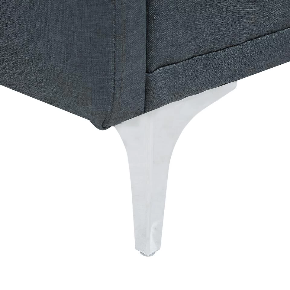 Beliani Slaapbank - LUCAN Blauw Polyester 4 Beliani Slaapbank - LUCAN Blauw Polyester - Image 2