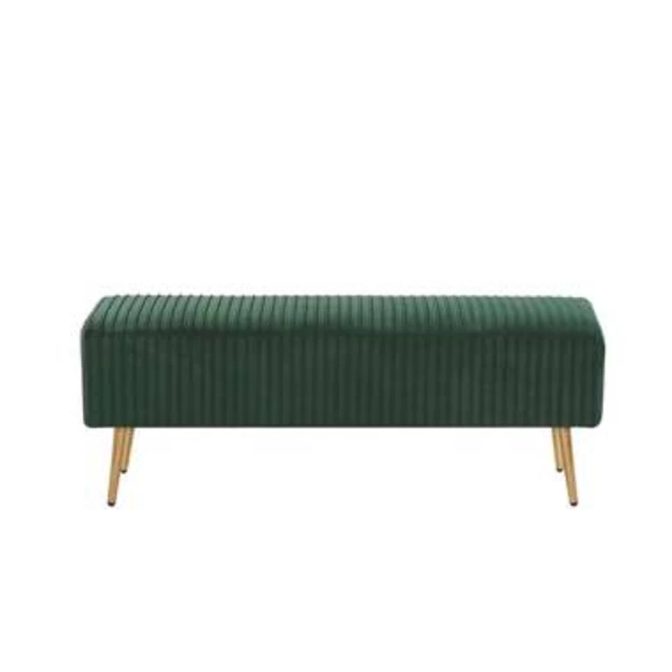 Beliani Hocker PATERSON - Groen Fluweel 5 Beliani Hocker PATERSON - Groen Fluweel - Image 3