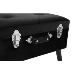 Beliani Hocker MALLARD - Zwart Fluweel -ZitMeester ComfortDesign 9b41c4c5b9d14f9db774ada87a22b48a