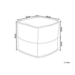 Beliani Poef KIRAMA - Beige Katoen, Jute -ZitMeester ComfortDesign 9b55154092d3459cac676d42bf32a90f