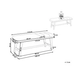 Beliani Hocker PHOLA - Lichte Houtkleur Polyester -ZitMeester ComfortDesign 9cc44781bfe348c6bde50171671ec110