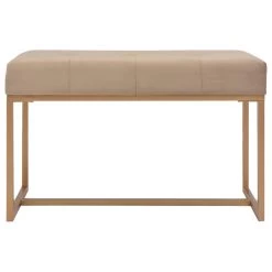 VidaXL Bankje 80 Cm Fluweel Beige -ZitMeester ComfortDesign 9cf9aaeb25974c8fa17e1787738bf0b1