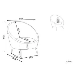 Beliani Fauteuil LANGA - Grijs Fluweel -ZitMeester ComfortDesign 9e5b1eacf2f74f0da881234d065c0d35