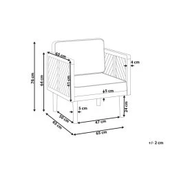 Beliani Fauteuil BARATTI - Lichte Houtkleur Acaciahout 8 Beliani Fauteuil BARATTI - Lichte Houtkleur Acaciahout -ZitMeester ComfortDesign a044a8ddd9f242209314d394eb9f34cd