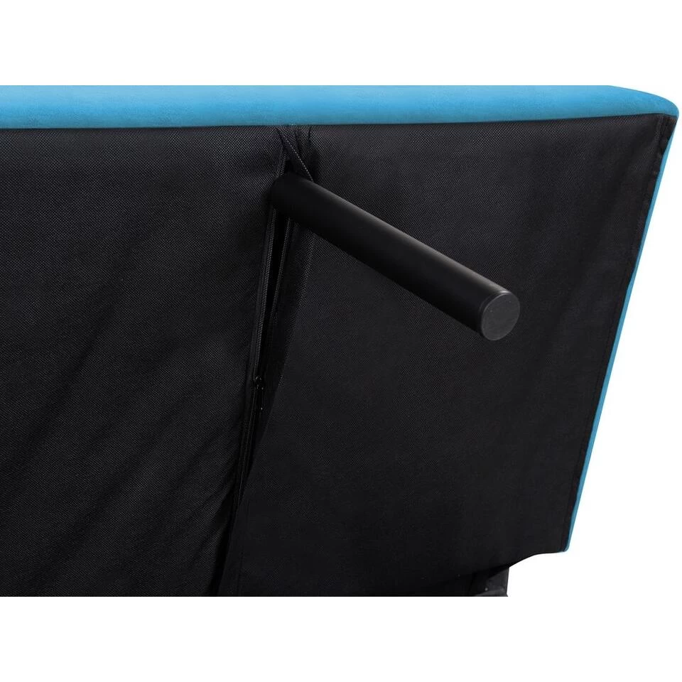 Beliani Driezitsbank - SILJAN Blauw Polyester 4 Beliani Driezitsbank - SILJAN Blauw Polyester - Image 2