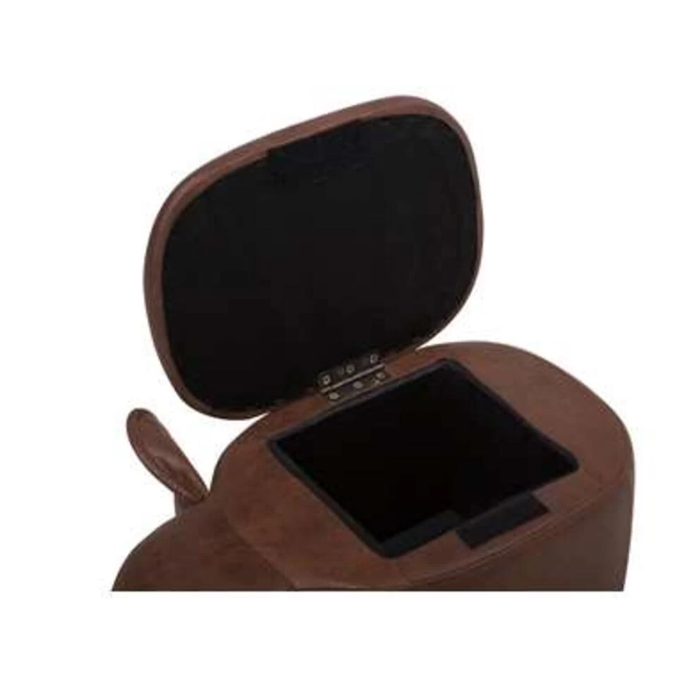 Beliani Dierenhocker ELEPHANT - Bruin Kunstleer 5 Beliani Dierenhocker ELEPHANT - Bruin Kunstleer - Image 3