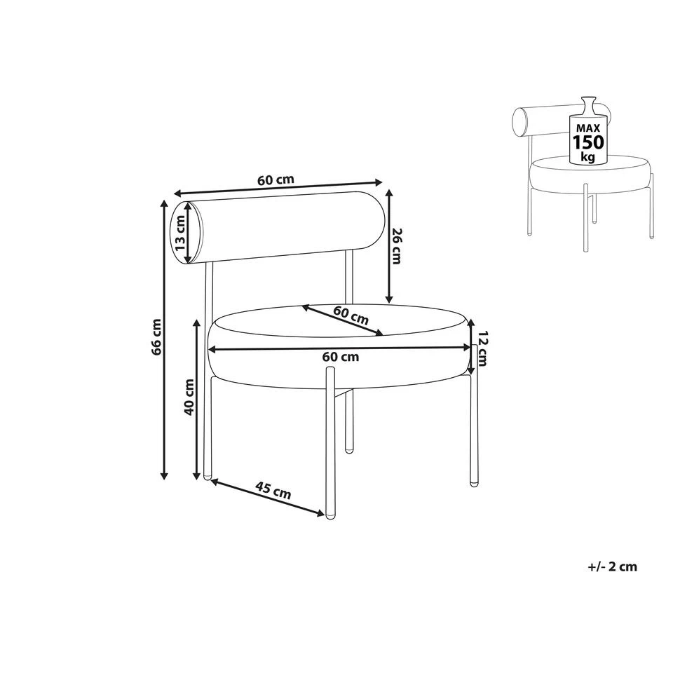 Beliani Fauteuil ALPHA - Groen Fluweel 5 Beliani Fauteuil ALPHA - Groen Fluweel - Image 3
