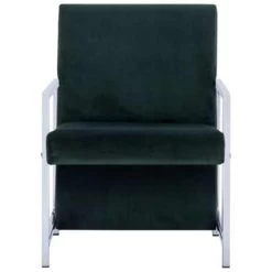 VidaXL Fauteuil Met Chromen Poten Fluweel Donkergroen -ZitMeester ComfortDesign a663097a548f4f4aa6d8a07921c6a590