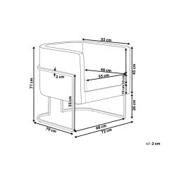 Beliani Fauteuil SIRKKA - Blauw Fluweel -ZitMeester ComfortDesign aa9eb4f1930e4ef6a36f79274a1b5615