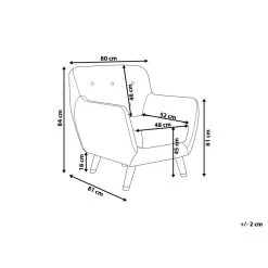 Beliani Fauteuil BODO - Blauw Fluweel -ZitMeester ComfortDesign aab893f2054e4cd88a2b5f571b95b985