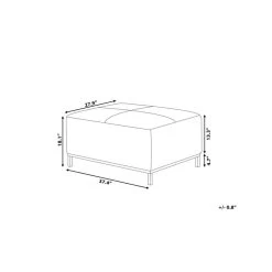 Beliani Ottomaan OSLO - Beige Leer -ZitMeester ComfortDesign ab7221b001a3482c9bfe3b282950ca04