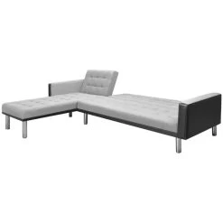 VidaXL Hoekslaapbank 218x155x69 Cm Stof Zwart En Grijs -ZitMeester ComfortDesign abdb99d8dd5d4050867dad854fc23492