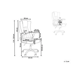 Beliani Bureaustoel SUBLIME - Grijs Kunstleer 8 Beliani Bureaustoel SUBLIME - Grijs Kunstleer -ZitMeester ComfortDesign acda42456e4d4a7191693306cc0d5fcf