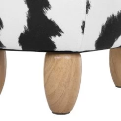 Beliani Dierenhocker COW - Zwart Polyester -ZitMeester ComfortDesign adc8bbe1c8ac41ebb718cdf946c0c102