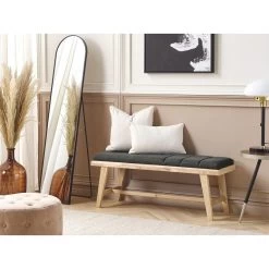 Beliani Hocker PHOLA - Lichte Houtkleur Polyester -ZitMeester ComfortDesign ae95f20cc1d0443ea0e68ca0fe9dbc75