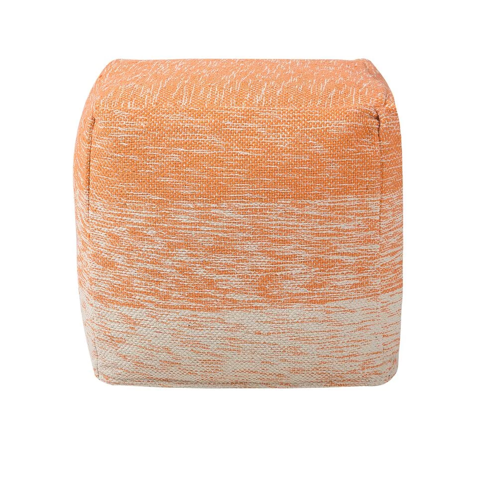 Beliani Poef HIRRI - Oranje Katoen 6 Beliani Poef HIRRI - Oranje Katoen - Image 4