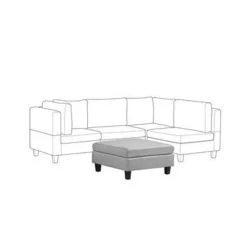 Beliani Ottomaan FEVIK - Grijs Polyester 8 Beliani Ottomaan FEVIK - Grijs Polyester -ZitMeester ComfortDesign b2cd39a702d5487f82d16e946b30fcf6