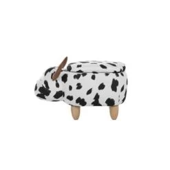 Beliani Dierenhocker COW - Zwart Polyester -ZitMeester ComfortDesign b3003eaf4df047df9dc9a06620d531d1