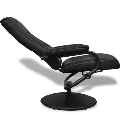 VidaXL Tv-fauteuil Met Voetenbankje Kunstleer Zwart -ZitMeester ComfortDesign b4848636b5834f149d9bf40840e3bc1b