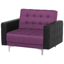 Beliani Fauteuil ABERDEEN - Paars Polyester -ZitMeester ComfortDesign b55be51ec2bc4cd2a9a9954f67476014