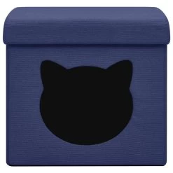 VidaXL Opbergkruk Met Kattenpatroon Inklapbaar Stof Blauw -ZitMeester ComfortDesign b6851d1f8dcf459baf248feec7ca6eb6