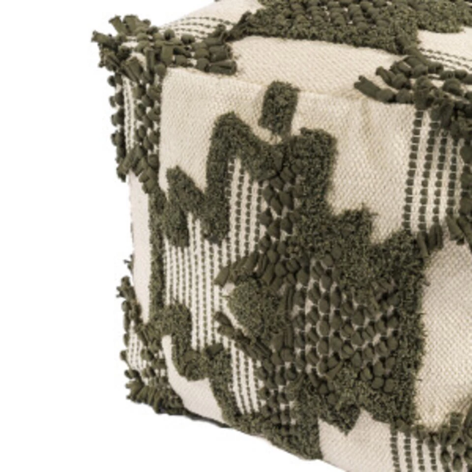 Hoyz Collection - Poef P611 Groen/grijs - 45x25x45 6 Hoyz Collection - Poef P611 Groen/grijs - 45x25x45 - Image 4