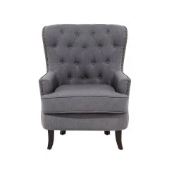 Beliani Fauteuil VIBORG - Grijs Polyester -ZitMeester ComfortDesign b7ebe3c160984b8f97992119f0e1942c