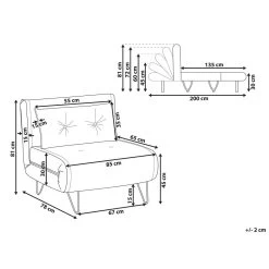 Beliani Eenpersoonsbank - VESTFOLD Blauw Fluweel -ZitMeester ComfortDesign b8acce735caa4f649eb7b97f7417a1c6