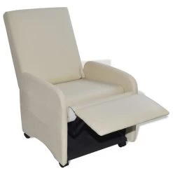 VidaXL Fauteuil Inklapbaar Kunstleer Crème 7 VidaXL Fauteuil Inklapbaar Kunstleer Crème -ZitMeester ComfortDesign b9395a23aa684473b2e9afc39c502f7a