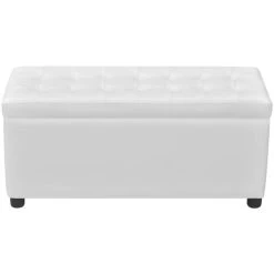 VidaXL Opberghocker Kunstleer Wit -ZitMeester ComfortDesign ba3028b228fe42fbbb366a1f01edac3e