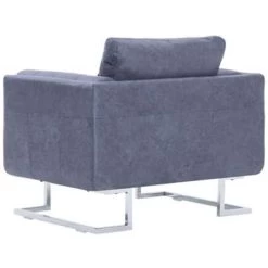 VidaXL Fauteuil Kubus Kunstsuède Grijs 9 VidaXL Fauteuil Kubus Kunstsuède Grijs -ZitMeester ComfortDesign bae6328229f04d1ab88b57e96fdb6949