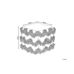 Beliani Poef NASHIK - Beige Katoen, Wol -ZitMeester ComfortDesign bb8bf438115445beb56f6cbf0b1ce7ca