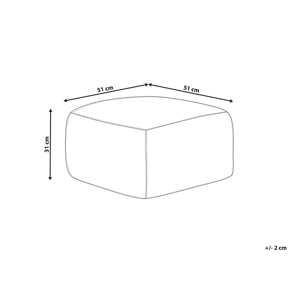 Beliani Poef URPAD - Rood Jute 5 Beliani Poef URPAD - Rood Jute - Image 3