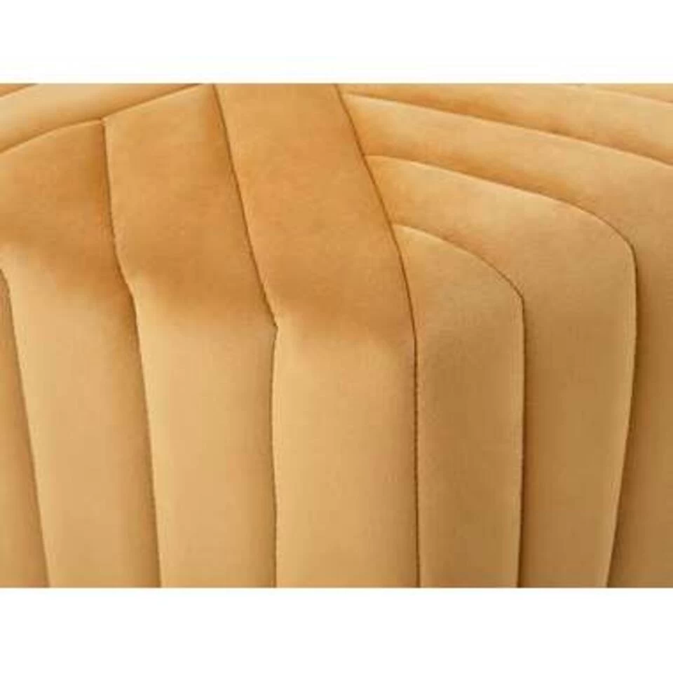 Beliani Poef MURIETTA - Geel Fluweel 6 Beliani Poef MURIETTA - Geel Fluweel - Image 4