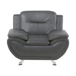 Beliani Fauteuil LEIRA - Grijs Kunstleer 9 Beliani Fauteuil LEIRA - Grijs Kunstleer -ZitMeester ComfortDesign c0779c4c6b824d5fb1b1ffaf9bf4c105