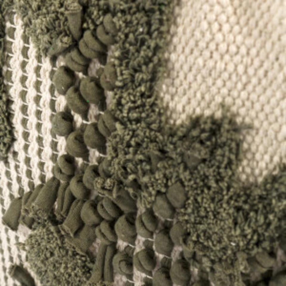 Hoyz Collection - Poef P611 Groen/grijs - 45x25x45 5 Hoyz Collection - Poef P611 Groen/grijs - 45x25x45 - Image 3