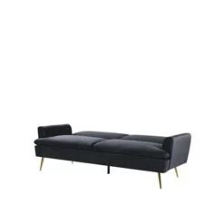 Beliani Slaapbank - VETTRE Zwart Fluweel -ZitMeester ComfortDesign c1a71245855e4749896a182367b31404