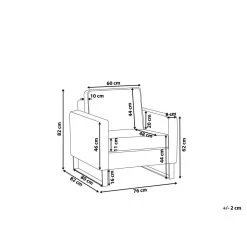 Beliani Fauteuil VIND - Grijs Polyester -ZitMeester ComfortDesign c38b8f186d8745c6b9b77d663751699a