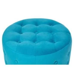 Beliani Poef TAMPA - Blauw Fluweel -ZitMeester ComfortDesign c53b2d3a52de41488a22d6955deb3e65