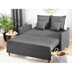 Beliani Slaapbank - HOVIN Grijs Polyester -ZitMeester ComfortDesign c7a22920707d4d0bb070e68230557950