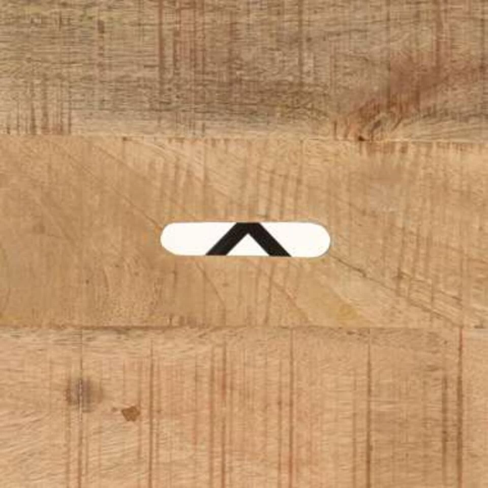 VidaXL Barkrukken 2 St Massief Mangohout Zwart 4 VidaXL Barkrukken 2 St Massief Mangohout Zwart - Image 2