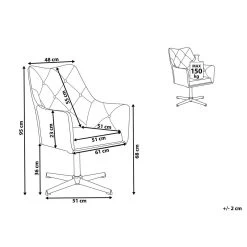 Beliani Fauteuil VAKSALA - Grijs Fluweel 8 Beliani Fauteuil VAKSALA - Grijs Fluweel -ZitMeester ComfortDesign c9a2294f583e4dc694b499826ddb80b6
