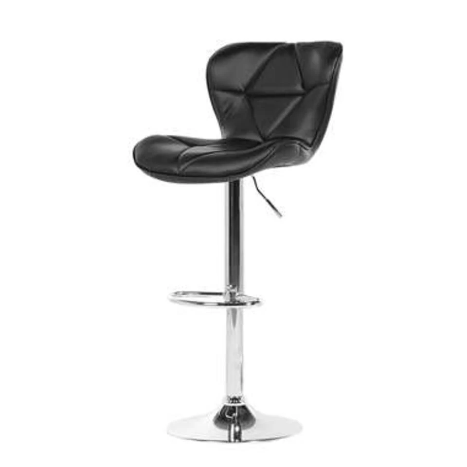 Beliani Barkruk VALETTA - Zwart Kunstleer 4 Beliani Barkruk VALETTA - Zwart Kunstleer - Image 2