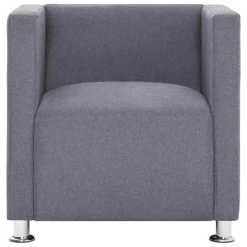 VidaXL Fauteuil Kubus Stof Lichtgrijs -ZitMeester ComfortDesign cc227b2efedd4a588d4fc8a112a92e6e