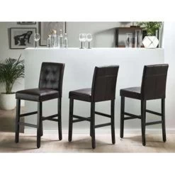 Beliani Barkruk MADISON - Bruin Kunstleer 7 Beliani Barkruk MADISON - Bruin Kunstleer -ZitMeester ComfortDesign cf4cb46fc40f4849adfb2cb01450140f