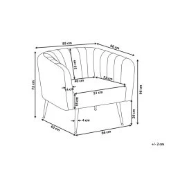 Beliani Fauteuil LACONIA - Blauw Fluweel 8 Beliani Fauteuil LACONIA - Blauw Fluweel -ZitMeester ComfortDesign cfefd4b66cb749448a66075a9fa96c48