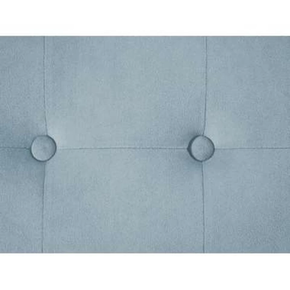 Beliani Poef TAMPA - Grijs Fluweel 5 Beliani Poef TAMPA - Grijs Fluweel - Image 3