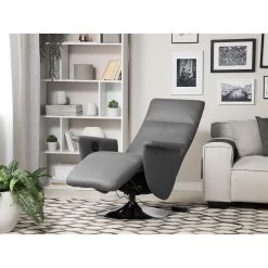 Beliani TV-fauteuil PRIME - Grijs Kunstleer -ZitMeester ComfortDesign d3a74b8aa30e4e6387b357496eab3d74
