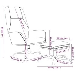 VidaXL Relaxstoel Met Voetenbank Fluweel Donkergrijs -ZitMeester ComfortDesign d40e578c71ce420bb1c4e3e5c56e5103